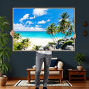 Tropical Beach Wall Art Canvas Print, Palm Tree Ocean by MyGreatCanvas | Canvas Wall Art Prints | Photo Prints & Wall Decor