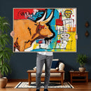 Basquiat Style Bull Graffiti Wall Art Canvas Print, Street by MyGreatCanvas | Canvas Wall Art Prints | Photo Prints & Wall Decor