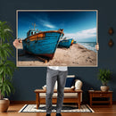 Coastal Fishing Boats Wall Art Canvas Print, Sunset Beach by MyGreatCanvas | Canvas Wall Art Prints | Photo Prints & Wall Decor