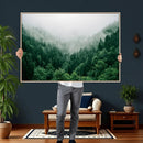 Misty Pine Forest Wall Art Canvas Print, Foggy Evergreen by MyGreatCanvas | Canvas Wall Art Prints | Photo Prints & Wall Decor