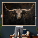 Vintage Longhorn Bull Wall Art Canvas Print – Rustic Western by MyGreatCanvas | Canvas Wall Art Prints | Photo Prints & Wall Decor