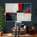 Navy Red Abstract Wall Art Canvas Print, Modern Luxury by MyGreatCanvas | Canvas Wall Art Prints | Photo Prints & Wall Decor