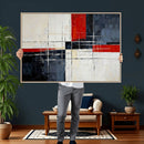 Navy Red Abstract Wall Art Canvas Print, Modern Luxury by MyGreatCanvas | Canvas Wall Art Prints | Photo Prints & Wall Decor