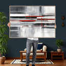 Gray Red Abstract Wall Art Canvas Print, Modern Abstract by MyGreatCanvas | Canvas Wall Art Prints | Photo Prints & Wall Decor