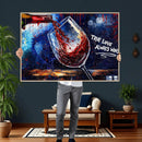 Red Wine Splash Abstract Wall Art Canvas Print, Modern Wine by MyGreatCanvas | Canvas Wall Art Prints | Photo Prints & Wall Decor