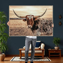 Texas Longhorn Wall Art Canvas Print – Western Cattle Ranch by MyGreatCanvas | Canvas Wall Art Prints | Photo Prints & Wall Decor