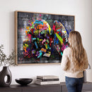 Graffiti American Football Helmet Street Art Wall Art Canvas
