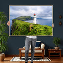 Coastal Lighthouse Wall Art Canvas Print, Cliffside Ocean by MyGreatCanvas | Canvas Wall Art Prints | Photo Prints & Wall Decor