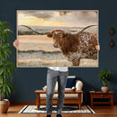 Texas Longhorn Wall Art Canvas Print, Western Ranch Bull by MyGreatCanvas | Canvas Wall Art Prints | Photo Prints & Wall Decor
