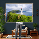 Cliffside Lighthouse Wall Art Canvas Print – Coastal by MyGreatCanvas | Canvas Wall Art Prints | Photo Prints & Wall Decor