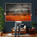 Black Orange Abstract Wall Art Canvas Print Modern Textured by MyGreatCanvas | Canvas Wall Art Prints | Photo Prints & Wall Decor