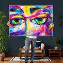 Colorful Abstract Face Wall Art Canvas Print – Modern Pop by MyGreatCanvas | Canvas Wall Art Prints | Photo Prints & Wall Decor