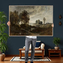 Adolf Dressler Landscape of the Oder River Wall Art Canvas by MyGreatCanvas | Canvas Wall Art Prints | Photo Prints & Wall Decor