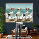 Funny Seagull Wall Art Canvas Print Beach Birds With by MyGreatCanvas | Canvas Wall Art Prints | Photo Prints & Wall Decor