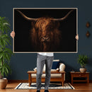 Highland Cow Wall Art Canvas Print – Moody Dark Rustic by MyGreatCanvas | Canvas Wall Art Prints | Photo Prints & Wall Decor