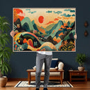 Yayoi Kusama Boho Mountain Landscape Large Wall Art, by MyGreatCanvas | Canvas Wall Art Prints | Photo Prints & Wall Decor