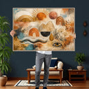 Geometric Boho Abstract Wall Art Canvas Print, Orange Blue by MyGreatCanvas | Canvas Wall Art Prints | Photo Prints & Wall Decor