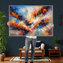 Lyrical Abstraction Wall Art Canvas Print, Orange Blue by MyGreatCanvas | Canvas Wall Art Prints | Photo Prints & Wall Decor