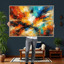 Lyrical Abstract Wall Art Canvas Print, Orange Blue Abstract by MyGreatCanvas | Canvas Wall Art Prints | Photo Prints & Wall Decor