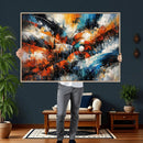 Geometric Abstract Wall Art Canvas Print, Orange Blue by MyGreatCanvas | Canvas Wall Art Prints | Photo Prints & Wall Decor