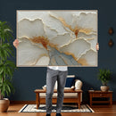 White Gold Floral Canvas Wall Art — Textured Flower Print | by MyGreatCanvas | Canvas Wall Art Prints | Photo Prints & Wall Decor