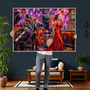 Jazz Band Canvas Wall Art — Jazz Club Singer Saxophone Print by MyGreatCanvas | Canvas Wall Art Prints | Photo Prints & Wall Decor