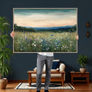 Wildflower Meadow Oil Painting Canvas — Daisy Lavender