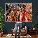 African American Jazz Singer Canvas Art — Red Dress Black by MyGreatCanvas | Canvas Wall Art Prints | Photo Prints & Wall Decor