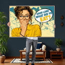 Pop Art Print Bathroom Sign Wall Art Canvas Print — Funny by MyGreatCanvas | Canvas Wall Art Prints | Photo Prints & Wall Decor