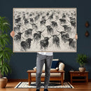 Texas Longhorn Drawing Canvas Wall Art, Western Cattle by MyGreatCanvas | Canvas Wall Art Prints | Photo Prints & Wall Decor