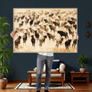 Texas Longhorn Sepia Canvas Wall Art, Western Cattle by MyGreatCanvas | Canvas Wall Art Prints | Photo Prints & Wall Decor
