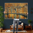 Gustav Klimt Golden Cityscape Wall Art Canvas Print, Framed by MyGreatCanvas | Canvas Wall Art Prints | Photo Prints & Wall Decor