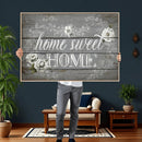 Home Sweet Home Sign Wall Art Canvas Print, Floral Farmhouse by MyGreatCanvas | Canvas Wall Art Prints | Photo Prints & Wall Decor