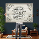 Home Sweet Home Wall Art Canvas Print, Floral Farmhouse by MyGreatCanvas | Canvas Wall Art Prints | Photo Prints & Wall Decor