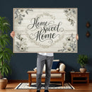 Home Sweet Home Wall Art Canvas Print, Floral Farmhouse by MyGreatCanvas | Canvas Wall Art Prints | Photo Prints & Wall Decor
