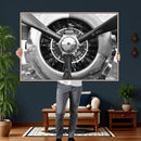 Vintage Propeller Plane Wall Art Canvas Print, Black and by MyGreatCanvas | Canvas Wall Art Prints | Photo Prints & Wall Decor