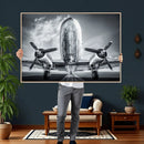 Propeller Plane Wall Art Canvas Print, Black and White by MyGreatCanvas | Canvas Wall Art Prints | Photo Prints & Wall Decor
