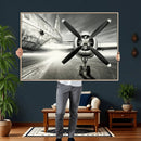 Vintage Airplane Wall Art Canvas Print, Black and White by MyGreatCanvas | Canvas Wall Art Prints | Photo Prints & Wall Decor