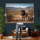 Texas Longhorn Bull Wall Art Canvas Print, Western Farmhouse by MyGreatCanvas | Canvas Wall Art Prints | Photo Prints & Wall Decor