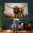 Texas Longhorn Canvas Wall Art Western Bull Desert Moody by MyGreatCanvas | Canvas Wall Art Prints | Photo Prints & Wall Decor