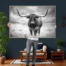 Texas Longhorn Canvas Wall Art Western Bull Desert Moody by MyGreatCanvas | Canvas Wall Art Prints | Photo Prints & Wall Decor