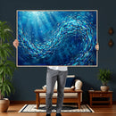 School of Fish Canvas Print | Blue Ocean Underwater Wall Art by MyGreatCanvas | Canvas Wall Art Prints | Photo Prints & Wall Decor