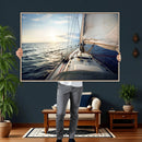 Sailboat Wall Art Canvas Print, Ocean Sunset Sailing Framed by MyGreatCanvas | Canvas Wall Art Prints | Photo Prints & Wall Decor