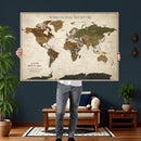 Custom Push Pin World Map Wall Art Canvas Print – by MyGreatCanvas | Canvas Wall Art Prints | Photo Prints & Wall Decor
