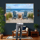 Large Beach Canvas Wall Art Coastal Adirondack Chairs Ocean by MyGreatCanvas | Canvas Wall Art Prints | Photo Prints & Wall Decor