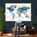 Watercolor World Map Canvas Wall Art Print – Abstract by MyGreatCanvas | Canvas Wall Art Prints | Photo Prints & Wall Decor