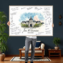 Wedding Guest Book Alternative Wall Art Canvas Print, Personalized Wedding Signature Poster, Custom Couple Photo Guestbook Canvas by MyGreatCanvas | Canvas Wall Art Prints | Photo Prints & Wall Decor