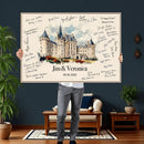 Wedding Guest Book Alternative Wall Art Canvas Print, Personalized Wedding Signature Poster, Custom Couple Photo Guestbook Canvas by MyGreatCanvas | Canvas Wall Art Prints | Photo Prints & Wall Decor