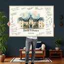 Wedding Guest Book Alternative Wall Art Canvas Print, Personalized Wedding Signature Poster, Custom Couple Photo Guestbook Canvas by MyGreatCanvas | Canvas Wall Art Prints | Photo Prints & Wall Decor