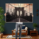Brooklyn Bridge Canvas Wall Art, New York City Skyline Photography Print, NYC Landmark Urban Decor Artwork by MyGreatCanvas | Canvas Wall Art Prints | Photo Prints & Wall Decor